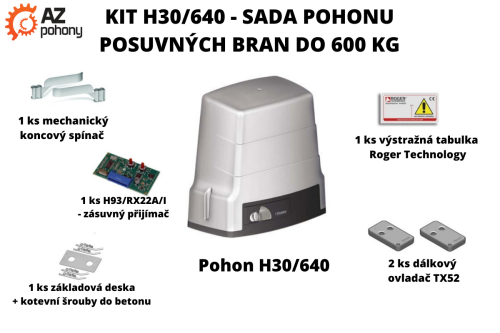 KIT H30/640 - sada pohonu posuvných bran do 600 kg